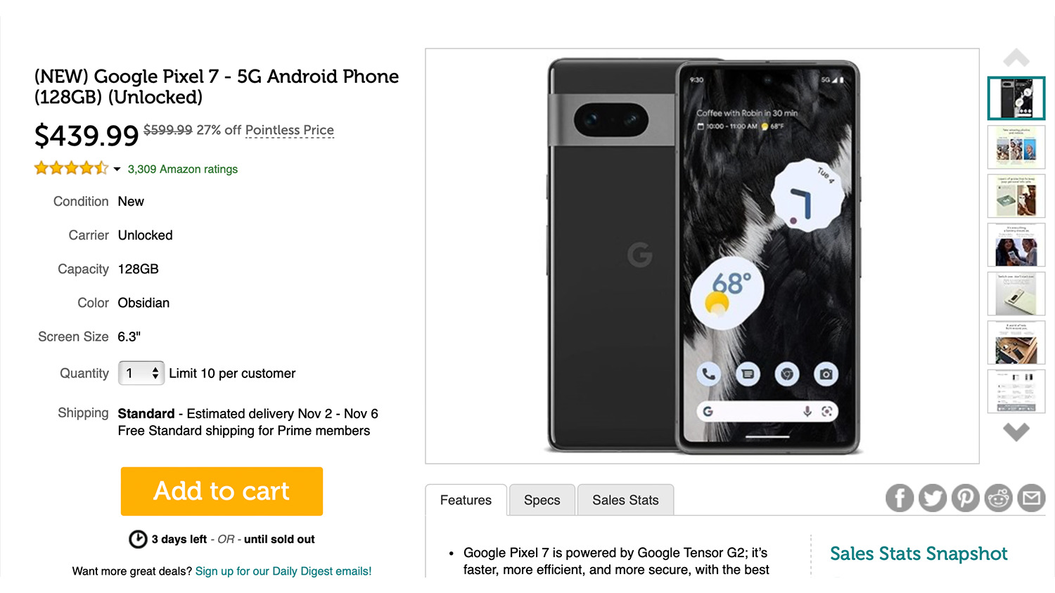Pixel 7。米Wootで史上最低価格更新。安さがかなり際立つ xPeria lEaker